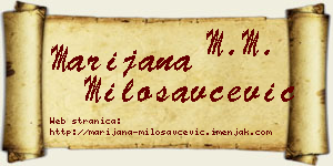 Marijana Milosavčević vizit kartica